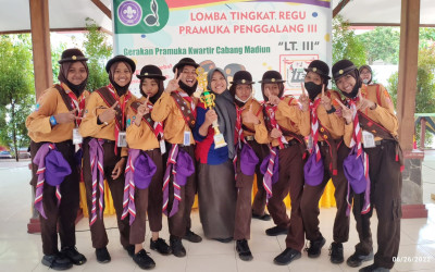 Keren! Pramuka MTsN 4 Madiun Sabet Kejuaraan LT-III Kwarcab Madiun
